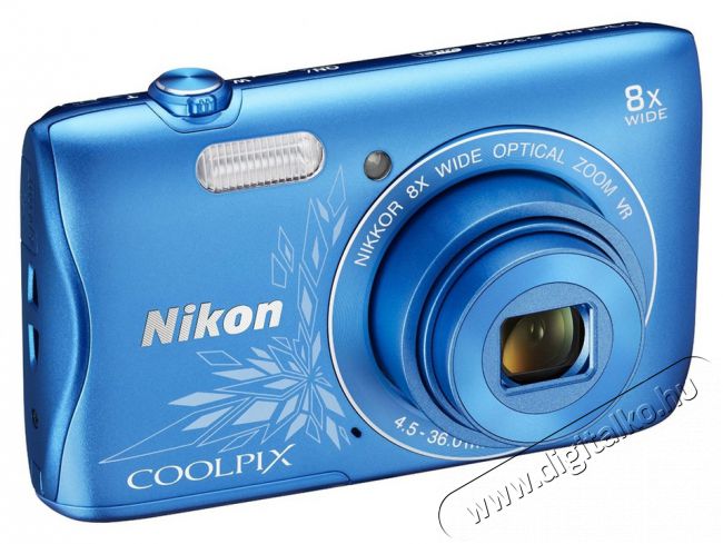 Nikon CoolPix S3700 LINEART kék (2 év garancia!) + 8GB SD kártya Fényképezőgép / kamera - Kompakt fényképezőgép - Normál tudású kompakt - 288833