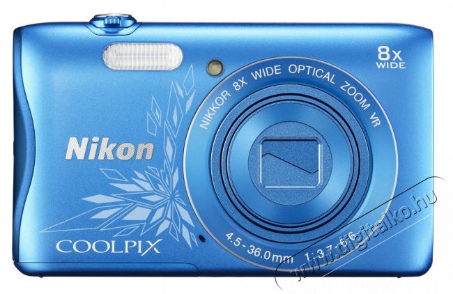 Nikon CoolPix S3700 LINEART kék (2 év garancia!) + 8GB SD kártya Fényképezőgép / kamera - Kompakt fényképezőgép - Normál tudású kompakt - 288833