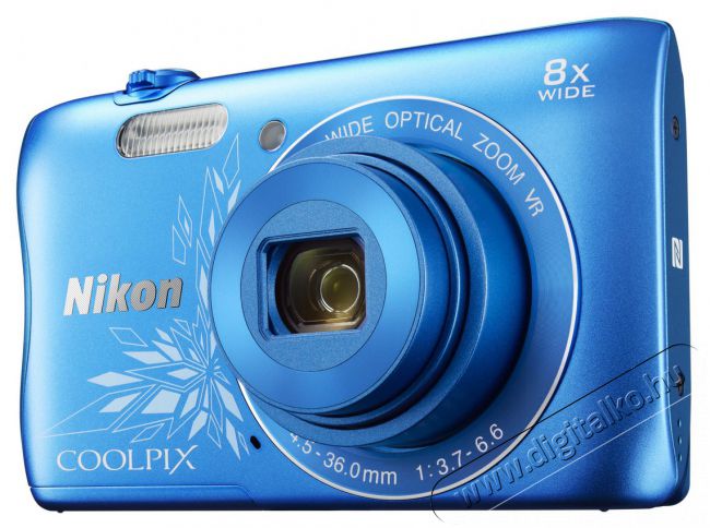 Nikon CoolPix S3700 LINEART kék (2 év garancia!) + 8GB SD kártya Fényképezőgép / kamera - Kompakt fényképezőgép - Normál tudású kompakt - 288833