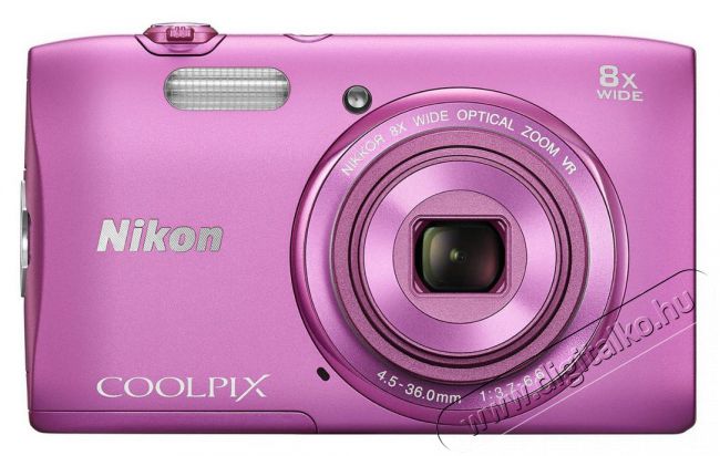 Nikon CoolPix S3700 - rózsaszín (2 év garancia!) + 8GB SD kártya Fényképezőgép / kamera - Kompakt fényképezőgép - Normál tudású kompakt - 288829