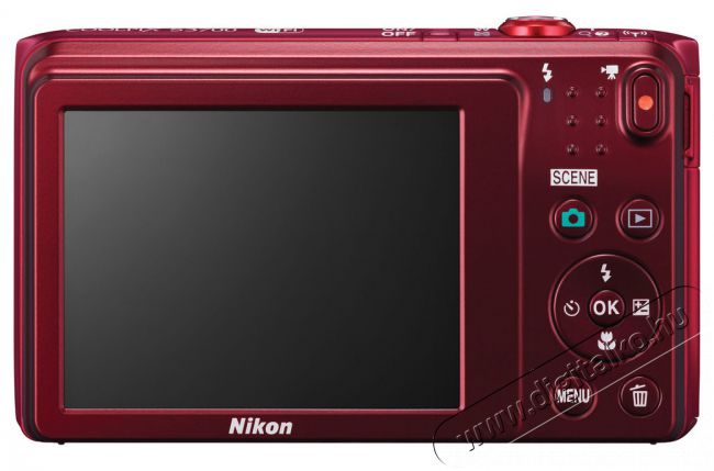 Nikon CoolPix S3700 - vörös (2 év garancia!) + 8GB SD kártya Fényképezőgép / kamera - Kompakt fényképezőgép - Normál tudású kompakt - 288823