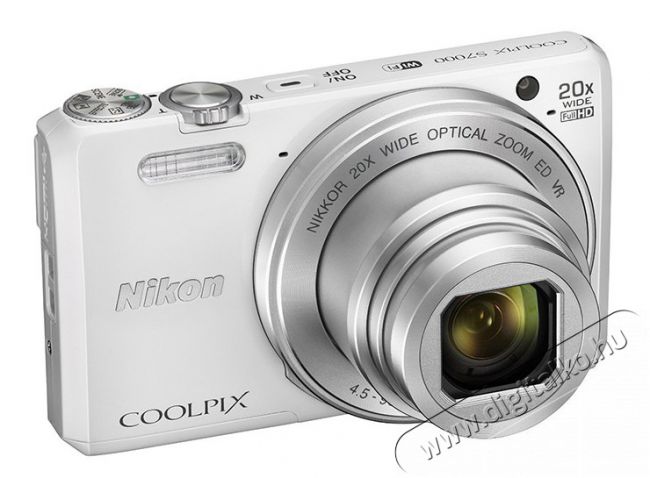 Nikon CoolPix S7000 - fehér Fényképezőgép / kamera - Ultrazoom fényképezőgép - Kompakt méretű - 284773