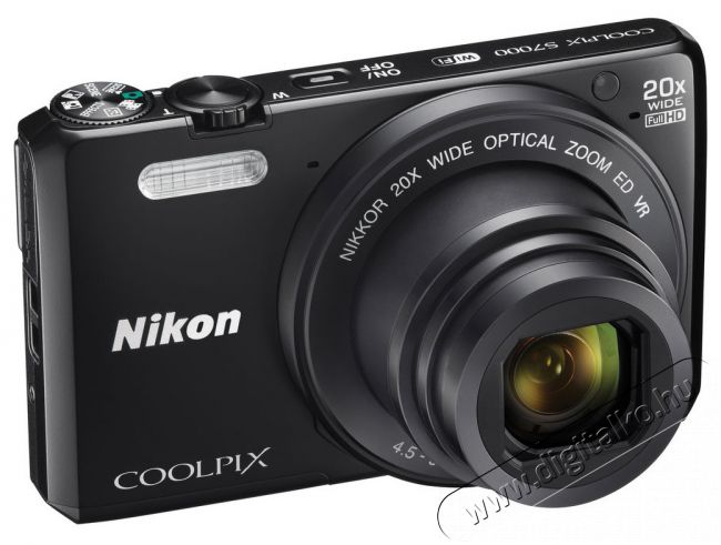 Nikon CoolPix S7000 - fekete (2 év garancia!) Fényképezőgép / kamera - Ultrazoom fényképezőgép - Kompakt méretű - 282107