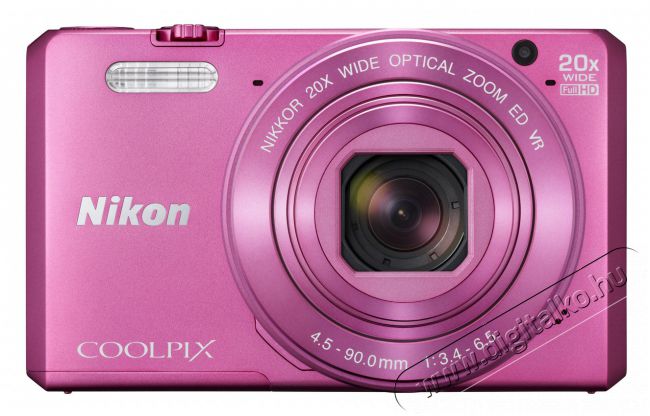 Nikon CoolPix S7000 - rózsaszín (2 év garancia!) + Nikon tok Fényképezőgép / kamera - Ultrazoom fényképezőgép - Kompakt méretű - 288837