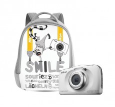 Nikon CoolPix W100 - fehér (2 év garancia!) + Hátizsák Fényképezőgép / kamera - Kompakt fényképezőgép - Kaland és vízálló fényképezőgép - 307192