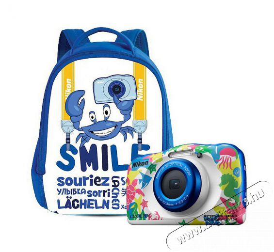 Nikon CoolPix W100 - marine (2 év garancia!) + Hátizsák Fényképezőgép / kamera - Kompakt fényképezőgép - Kaland és vízálló fényképezőgép - 307200