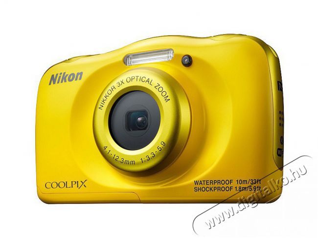 Nikon CoolPix W100 - sárga Fényképezőgép / kamera - Kompakt fényképezőgép - Kaland és vízálló fényképezőgép - 308805