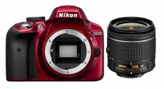 Nikon D3300 + 18-55mm AF-P VR Kit - vörös (3 év garancia) Fényképezőgép / kamera - DSLR tükörreflexes fényképezőgép - 296790