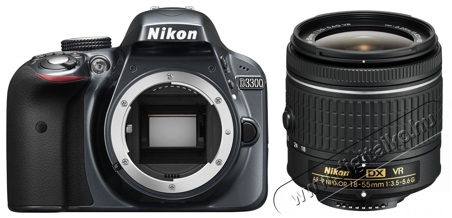 Nikon D3300 + 18-55mm AF-P VR Kit - szürke (3 év garancia!) Fényképezőgép / kamera - DSLR tükörreflexes fényképezőgép - 296961
