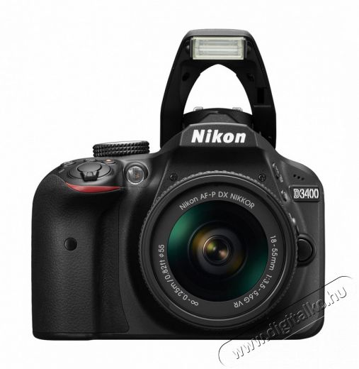 Nikon D3400 + 18-55mm AF-P VR Kit - fekete (3 év garancia!) Fényképezőgép / kamera - DSLR tükörreflexes fényképezőgép - 307201