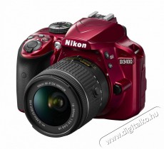 Nikon D3400 + 18-55mm AF-P VR Kit - vörös Fényképezőgép / kamera - DSLR tükörreflexes fényképezőgép - 308815