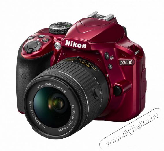 Nikon D3400 + 18-55mm AF-P VR Kit - vörös Fényképezőgép / kamera - DSLR tükörreflexes fényképezőgép - 308815