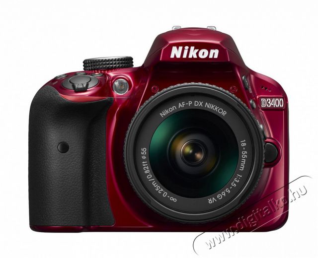 Nikon D3400 + 18-55mm AF-P VR Kit - vörös Fényképezőgép / kamera - DSLR tükörreflexes fényképezőgép - 308815