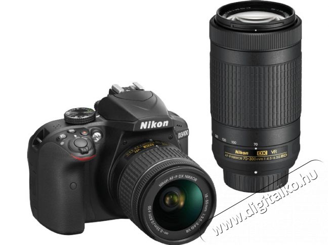 Nikon D3400 + 18-55mm AF-P DX + 70-300mm AF-P DX kit - fekete Fényképezőgép / kamera - DSLR tükörreflexes fényképezőgép - 322240