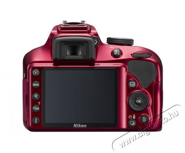 Nikon D3400 váz - vörös (3 év garancia!) Fényképezőgép / kamera - DSLR tükörreflexes fényképezőgép - 307206