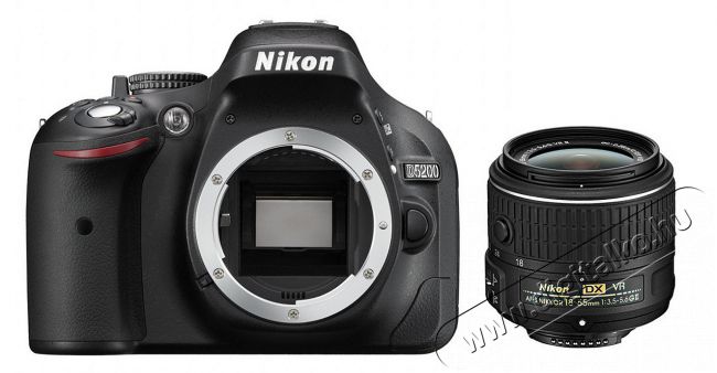 Nikon D5200 + 18-55mm VR II Kit fekete (3 év garancia!) + Nikon táska + 16GB SD kártya Fényképezőgép / kamera - DSLR tükörreflexes fényképezőgép - 288841