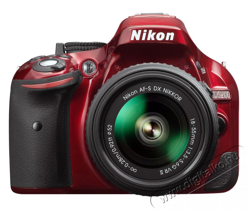 Nikon D5200 + 18-55mm VR II Kit vörös (3 év garancia!) + Nikon táska + 16GB SD kártya Fényképezőgép / kamera - DSLR tükörreflexes fényképezőgép - 288845