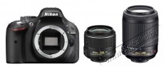 Nikon D5200 + 18-55mm VR II + 55-200mm VR Kit (3 év garancia!) + Nikon táska Fényképezőgép / kamera - DSLR tükörreflexes fényképezőgép - 295370
