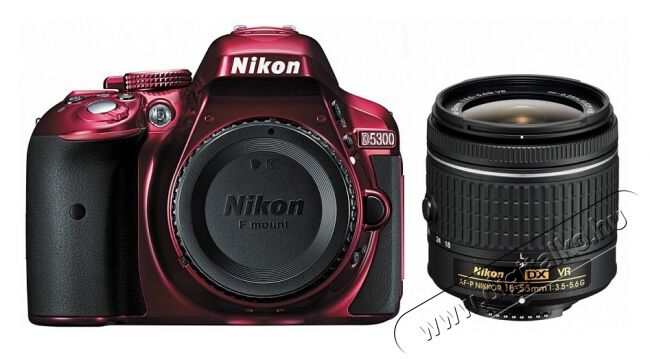 Nikon D5300 + 18-55mm AF-P VR Kit - vörös (3 év garancia!) Fényképezőgép / kamera - DSLR tükörreflexes fényképezőgép - 296695