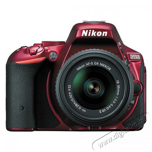 Nikon D5500 18-55mm VR II Kit - vörös (3 év garancia!) Fényképezőgép / kamera - DSLR tükörreflexes fényképezőgép - 282127