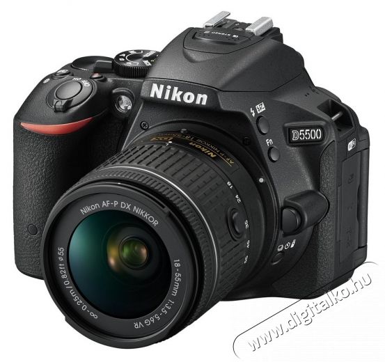 Nikon D5500 + 18-55mm AF-P VR Kit - fekete (3 év garancia!) Fényképezőgép / kamera - DSLR tükörreflexes fényképezőgép - 296692