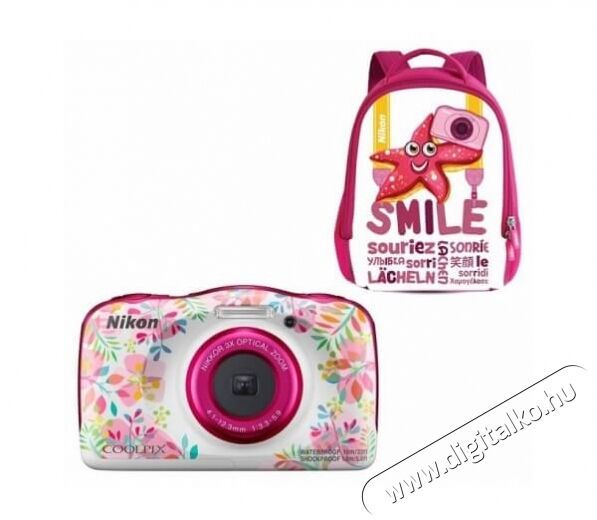 Nikon COOLPIX W150 virágos fényképezőgép + hátizsák Fényképezőgép / kamera - Kompakt fényképezőgép - Gyerek fényképezőgép - 349552
