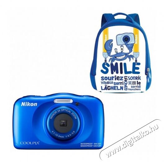 Nikon CoolPix W150 Hátizsák szett - kék Fényképezőgép / kamera - Kompakt fényképezőgép - Kaland és vízálló fényképezőgép - 349550