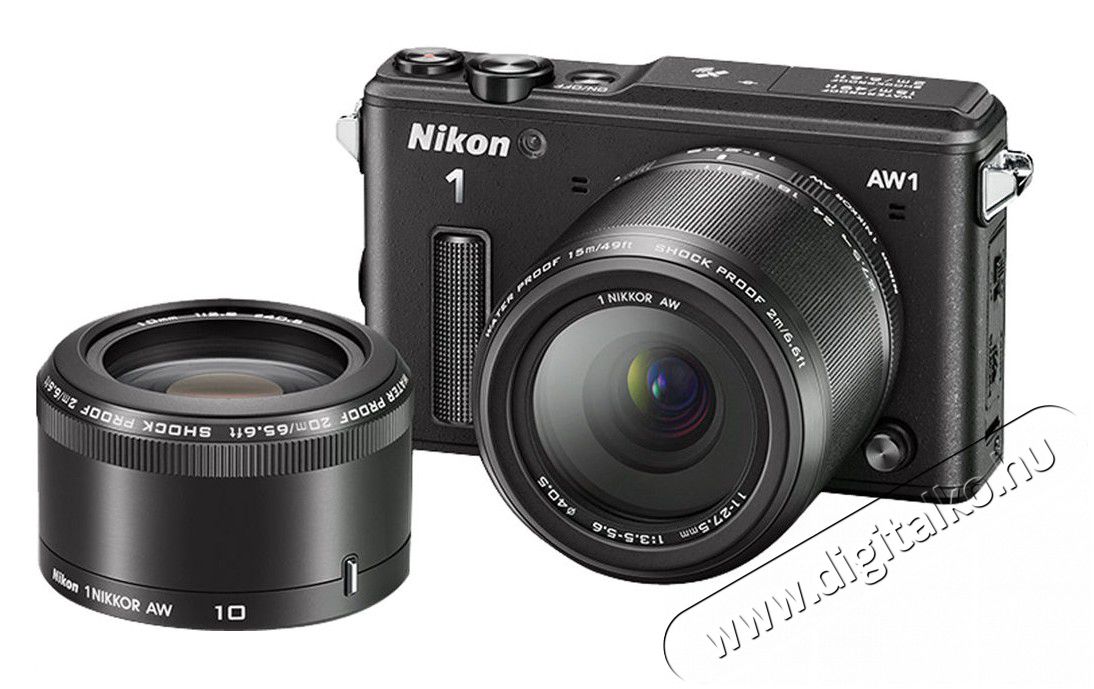 Nikon 1 AW1 + 11-27,5mm + 10mm Kit - fekete (2 év garancia!) Fényképezőgép / kamera - MILC cserélhető objektíves kompakt fényképezőgép - 273662