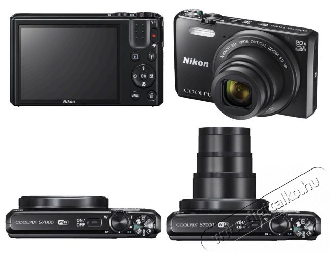 Nikon CoolPix S7000 - fekete (2 év garancia!) + Nikon tok Fényképezőgép / kamera - Ultrazoom fényképezőgép - Kompakt méretű - 288834