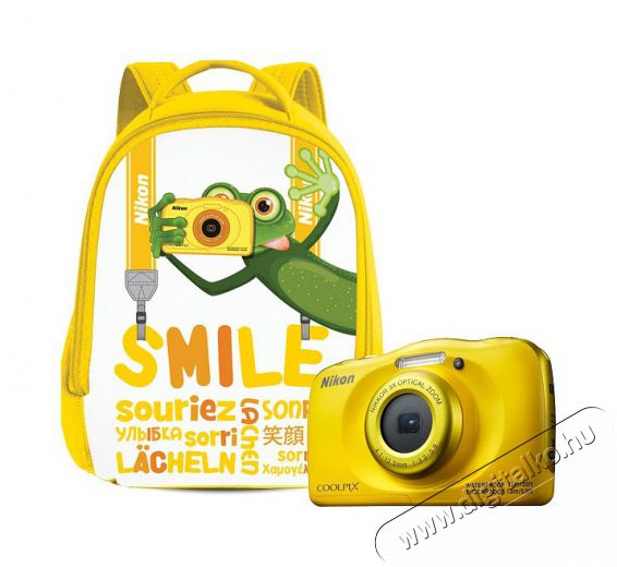 Nikon CoolPix W100 - sárga (2 év garancia!) + Hátizsák Fényképezőgép / kamera - Kompakt fényképezőgép - Kaland és vízálló fényképezőgép - 307198