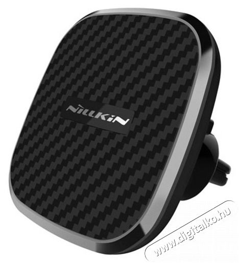 NILLKIN NL154902 Qi 2A fekete szellőzőrácsba illeszthető vezeték nélküli autós töltő és tartó Mobil / Kommunikáció / Smart - Mobiltelefon kiegészítő / tok - Hálózati-, autós töltő - 408363
