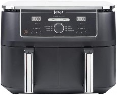 Ninja AF400EU Foodi Max Dual Zone 9,5L Forrólevegős sütő - Fekete Konyhai termékek - Konyhai kisgép (sütés / főzés / hűtés / ételkészítés) - Légkeveréses főzőgép / elektromos kukta / multifunkciós sütő - 494569