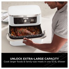 Ninja AF500EUWH Foodi&reg; FlexDrawer, 10,4 l, feh&eacute;r Konyhai term&eacute;kek - Konyhai kisg&eacute;p (s&uuml;t&eacute;s / főz&eacute;s / hűt&eacute;s / &eacute;telk&eacute;sz&iacute;t&eacute;s) - L&eacute;gkever&eacute;ses főzőg&eacute;p / elektromos kukta / multifunkci&oacute;s s&uuml;tő - 521842