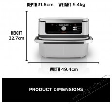 Ninja AF500EUWH Foodi&reg; FlexDrawer, 10,4 l, feh&eacute;r Konyhai term&eacute;kek - Konyhai kisg&eacute;p (s&uuml;t&eacute;s / főz&eacute;s / hűt&eacute;s / &eacute;telk&eacute;sz&iacute;t&eacute;s) - L&eacute;gkever&eacute;ses főzőg&eacute;p / elektromos kukta / multifunkci&oacute;s s&uuml;tő - 521842
