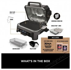 Ninja OG850EU Woodfire Pro XL Konyhai termékek - Sütő-főzőlap, tűzhely (szabadonálló) - Mini sütő / mini grill / mini konyha - 521851