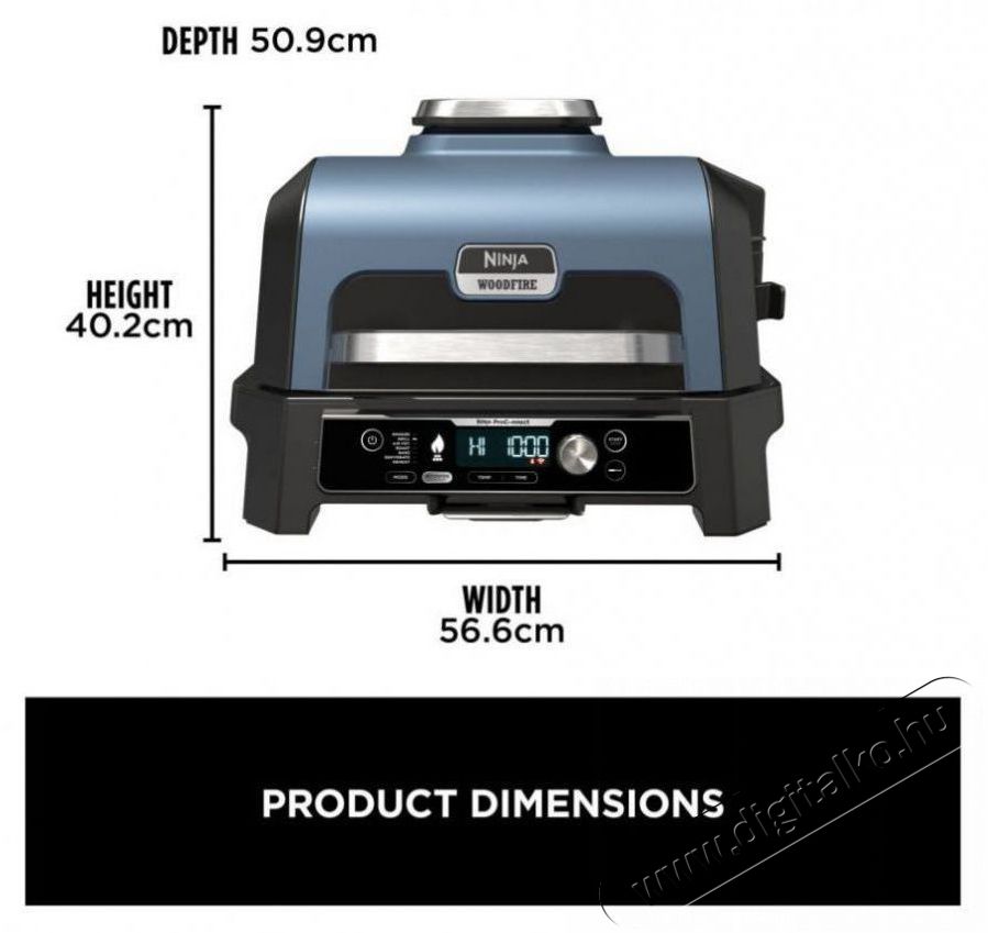 Ninja OG901EU Woodfire Pro Connect XL Konyhai term&eacute;kek - Konyhai kisg&eacute;p (s&uuml;t&eacute;s / főz&eacute;s / hűt&eacute;s / &eacute;telk&eacute;sz&iacute;t&eacute;s) - Kontakt grill s&uuml;tő / s&uuml;tőlap - 521859