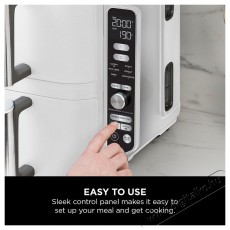 Ninja SL400EUWH Double Stack XL, 9,5 l, fehér Konyhai termékek - Konyhai kisgép (sütés / főzés / hűtés / ételkészítés) - Légkeveréses főzőgép / elektromos kukta / multifunkciós sütő - 521841