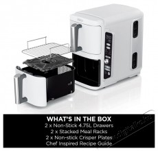 Ninja SL400EUWH Double Stack XL, 9,5 l, fehér Konyhai termékek - Konyhai kisgép (sütés / főzés / hűtés / ételkészítés) - Légkeveréses főzőgép / elektromos kukta / multifunkciós sütő - 521841