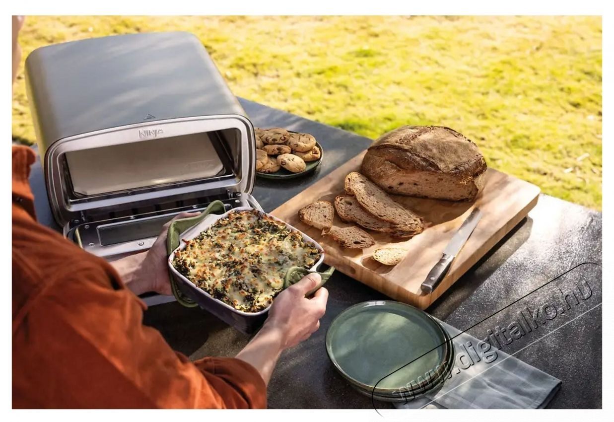 Ninja Artisan pizza MO201 4 az 1-ben k&uuml;lt&eacute;ri elektromos s&uuml;tő &eacute;s airfryer, 1760 W, 4 főz&eacute;si funkci&oacute;, 5 előre be&aacute;ll&iacute;tott pizza program, kelesztő funkci&oacute;, pizza kővel, fekete H&aacute;ztart&aacute;s / Otthon / K&uuml;lt&eacute;r - K&uuml;lt&eacute;r / kerti term&eacute;k / grill - Kerti grill - 534560