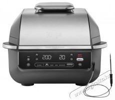 Ninja Foodi AirGrill EG351EU elektromos grill &eacute;s forr&oacute;levegős s&uuml;tő, Fekete/Ez&uuml;st Konyhai term&eacute;kek - Konyhai kisg&eacute;p (s&uuml;t&eacute;s / főz&eacute;s / hűt&eacute;s / &eacute;telk&eacute;sz&iacute;t&eacute;s) - Kontakt grill s&uuml;tő / s&uuml;tőlap - 534558