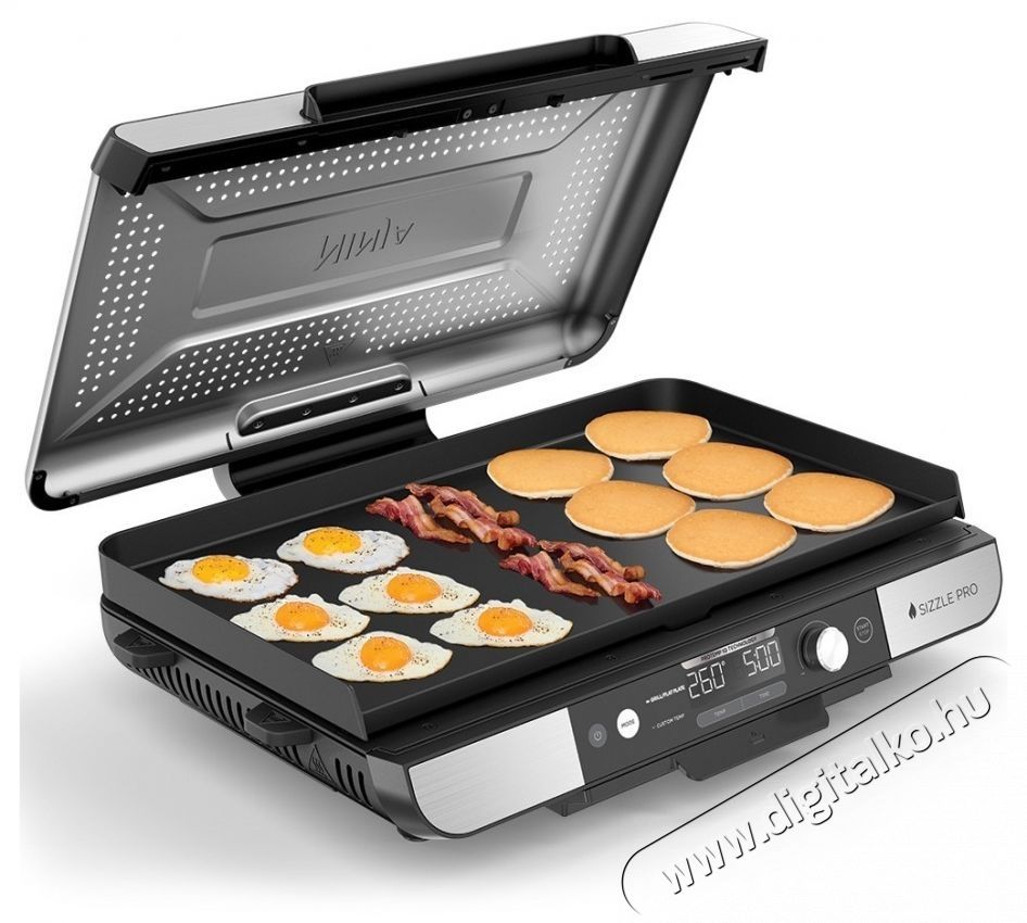 Ninja Sizzle Pro XL GX101EU elektromos grill, 1800 W, Inox H&aacute;ztart&aacute;s / Otthon / K&uuml;lt&eacute;r - K&uuml;lt&eacute;r / kerti term&eacute;k / grill - Kerti grill - 534559