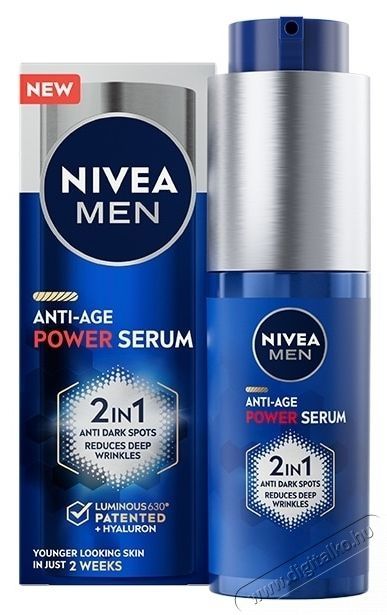 Nivea Men Anti-Age Power 2 az 1-ben sz&eacute;rum hialuronsavval &eacute;s Luminous-szal 630, 30 ml Sz&eacute;ps&eacute;g&aacute;pol&aacute;s / Eg&eacute;szs&eacute;g - Arc / bőr &aacute;pol&aacute;s - Kieg&eacute;sz&iacute;tő - 537172