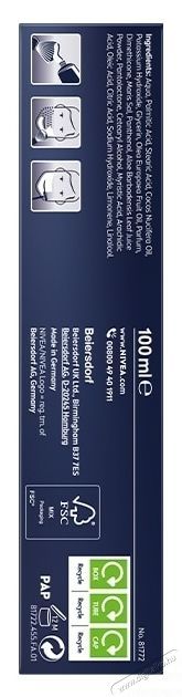 Nivea Men Borotvakr&eacute;m norm&aacute;l bőrre, 100 ml Sz&eacute;ps&eacute;g&aacute;pol&aacute;s / Eg&eacute;szs&eacute;g - Arc / bőr &aacute;pol&aacute;s - Kieg&eacute;sz&iacute;tő - 537167