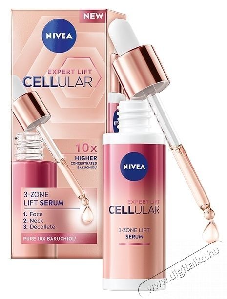 Nivea Cellular Expert Lift sz&eacute;rum, 3 z&oacute;n&aacute;ra hat&aacute;ssal, 30ml Sz&eacute;ps&eacute;g&aacute;pol&aacute;s / Eg&eacute;szs&eacute;g - Arc / bőr &aacute;pol&aacute;s - Kieg&eacute;sz&iacute;tő - 537159