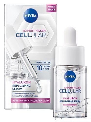 Nivea Cellular Filler Hyaluron hialuronsav sz&eacute;rum, 15 ml Sz&eacute;ps&eacute;g&aacute;pol&aacute;s / Eg&eacute;szs&eacute;g - Arc / bőr &aacute;pol&aacute;s - Kieg&eacute;sz&iacute;tő - 537161