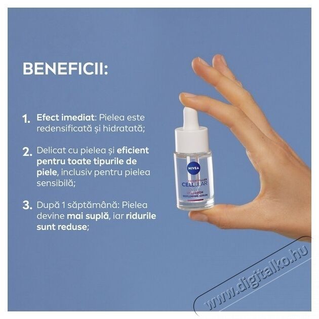 Nivea Cellular Filler Hyaluron hialuronsav sz&eacute;rum, 15 ml Sz&eacute;ps&eacute;g&aacute;pol&aacute;s / Eg&eacute;szs&eacute;g - Arc / bőr &aacute;pol&aacute;s - Kieg&eacute;sz&iacute;tő - 537161