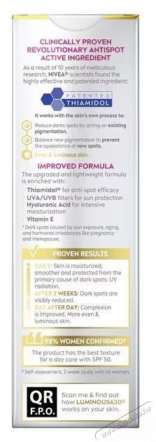 Nivea Cellular Luminous nappali kr&eacute;m, SPF50, 40 ml Sz&eacute;ps&eacute;g&aacute;pol&aacute;s / Eg&eacute;szs&eacute;g - Arc / bőr &aacute;pol&aacute;s - Kieg&eacute;sz&iacute;tő - 537152