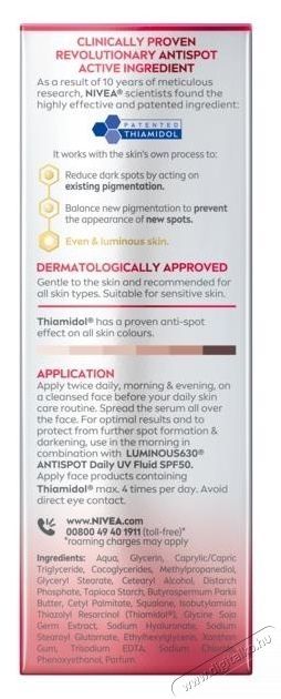 Nivea Luminous630 Sz&eacute;rum, 2 az 1-ben, r&aacute;nctalan&iacute;t&oacute;, pigmentfoltok ellen, 30 ml Sz&eacute;ps&eacute;g&aacute;pol&aacute;s / Eg&eacute;szs&eacute;g - Arc / bőr &aacute;pol&aacute;s - Kieg&eacute;sz&iacute;tő - 537160