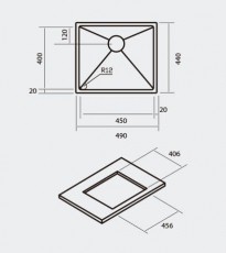 Nodor CUBIC 4512 mosogatótálca Konyhai termékek - Mosogató - Mosogatótálca - 358471