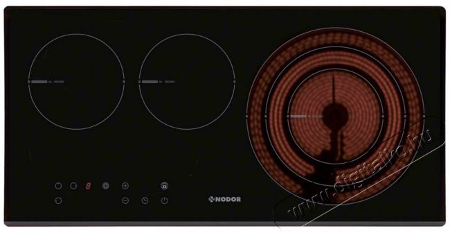 Nodor V 2170 SL BK beépíthető kerámia főzőlap Konyhai termékek - Sütő-főzőlap, tűzhely (beépíthető) - Elektromos főzőlap (beépíthető) - 358556